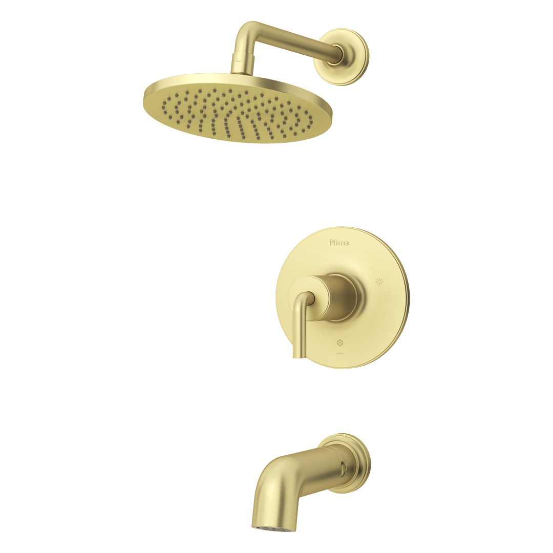 Tenet 1-Handle Tub & Shower Trim in Brushed Gold