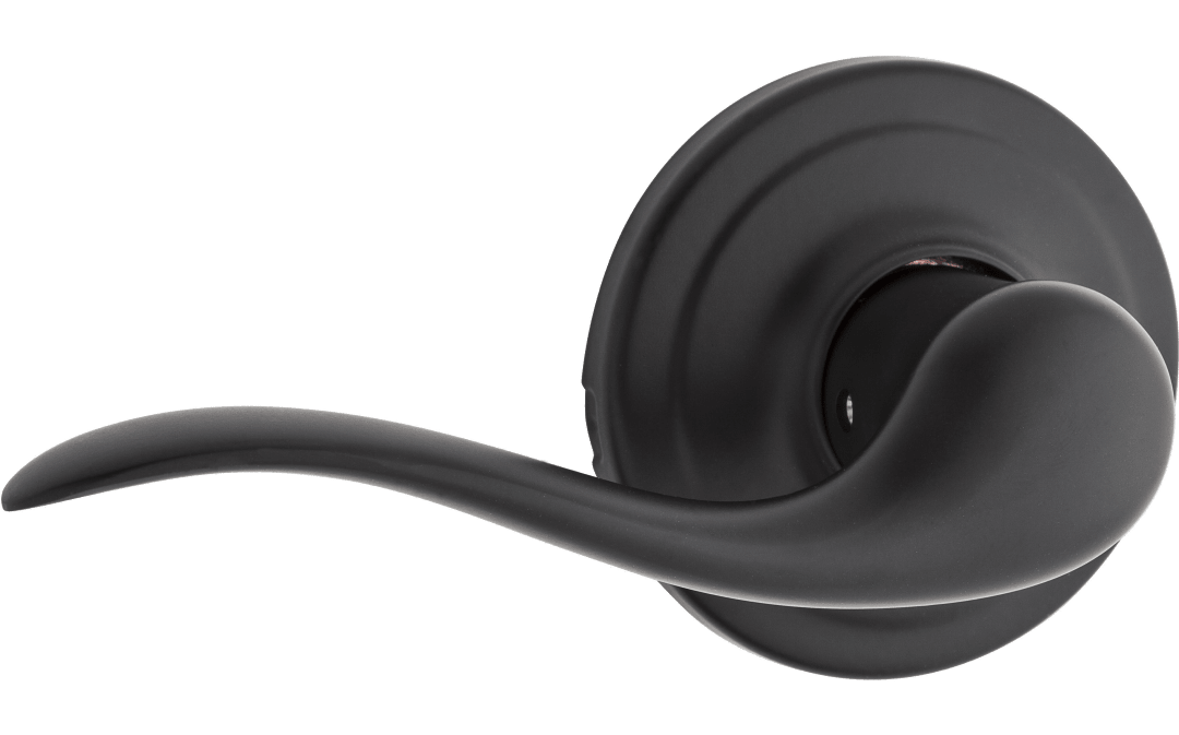 Tustin Round Dummy Lever in Matte Black with Microban Protection