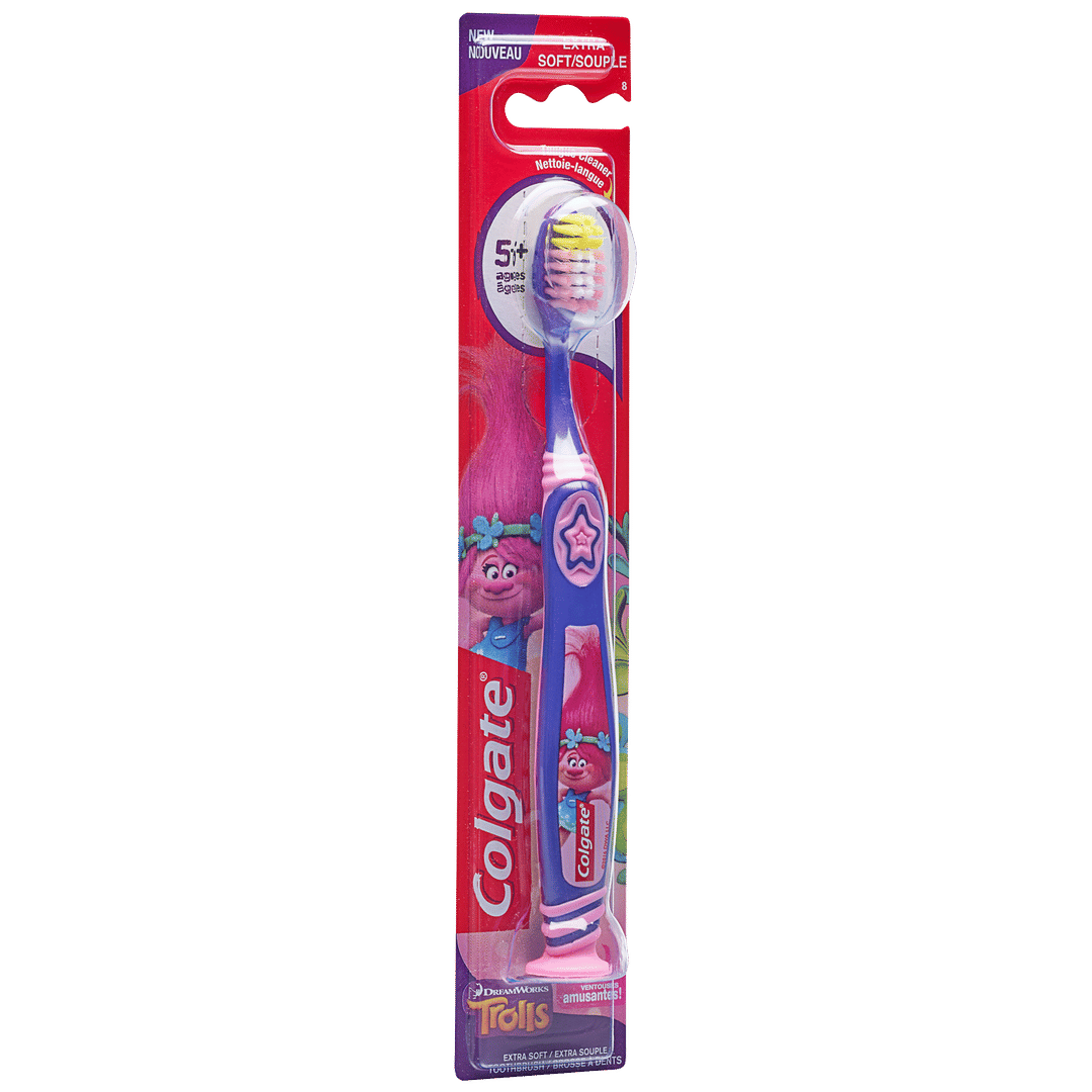 Brosse à dents extra souple pour enfants Colgate Trolls