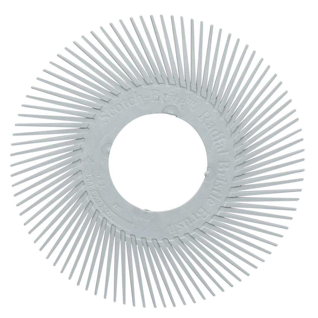 Scotch-Brite™ Hassas Radyal Bristle Fırça, PN-RB, 120+, 152,4 mm (6 inç), Tip A, Adaptörsüz