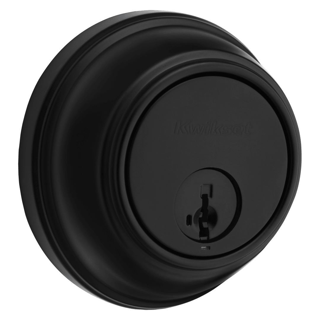 817 Keyed One Side UL Listed Deadbolt featuring SmartKey Security™ in Matte Black