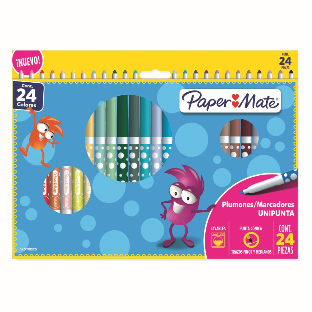 PAPER MATE 24CT SINGLE ENDED MARKERS CON