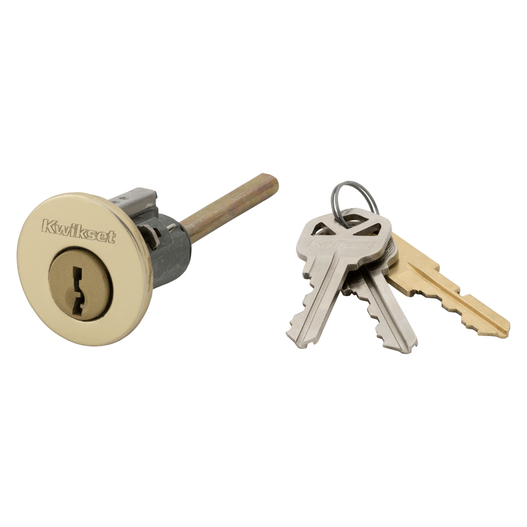 Exterior 6-Pin Deadbolt Cylinder in Polished Brass Finish