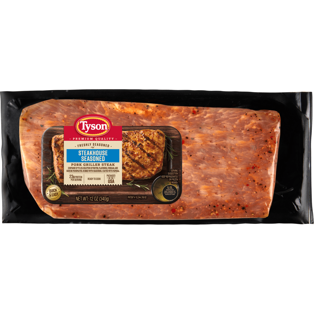 Tyson® Pork Griller Steak, Steakhouse Marinade
