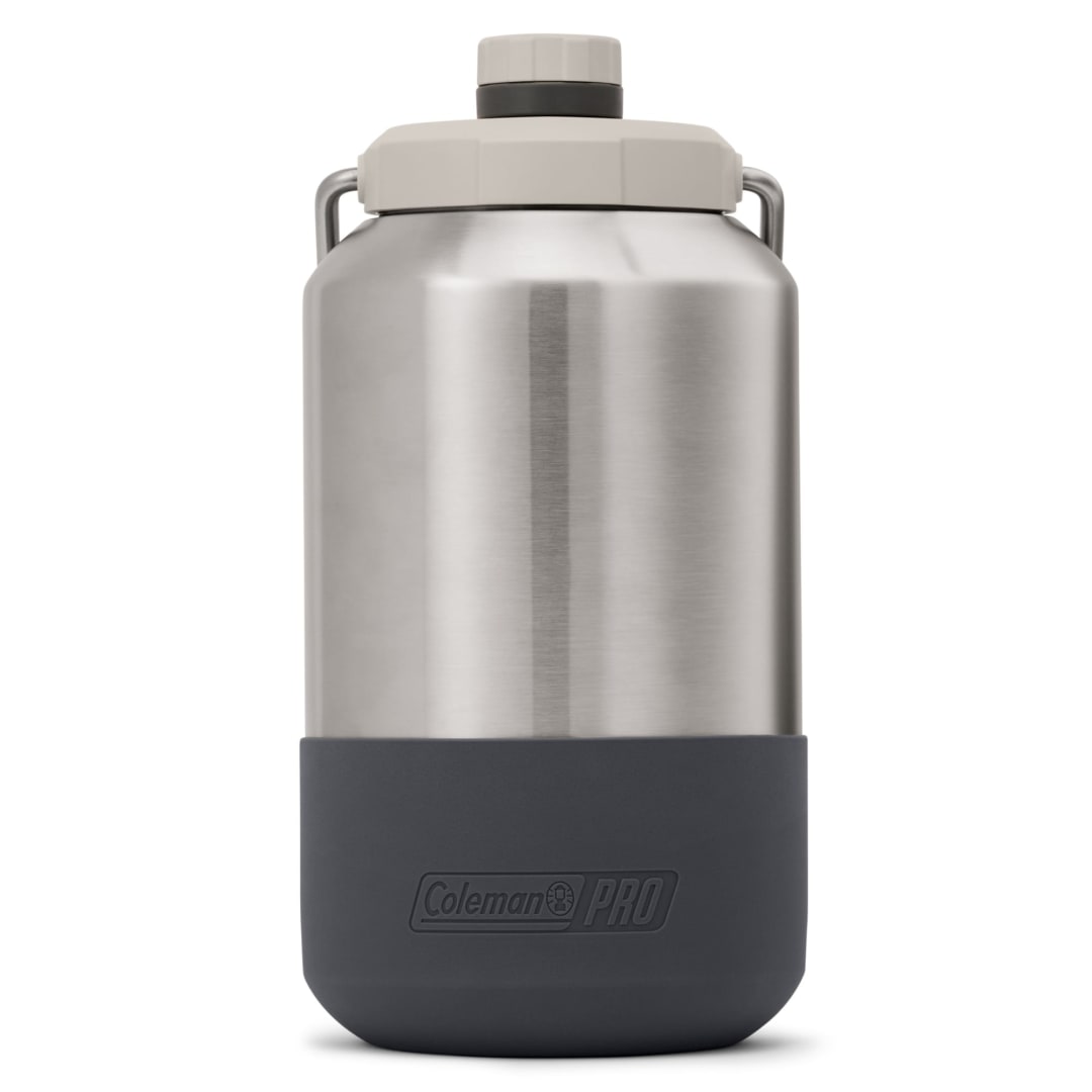 Coleman Pro Heavy-Duty Insulated Gallon Water Jug, Leakproof Portable Jug for Rugged Use, Durable Steel Water Bottle