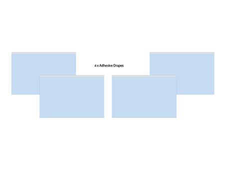 SureSafe Universal Adhesive Drape Set I (4 drapes), Blue, 40 x 50cm, Sterile
