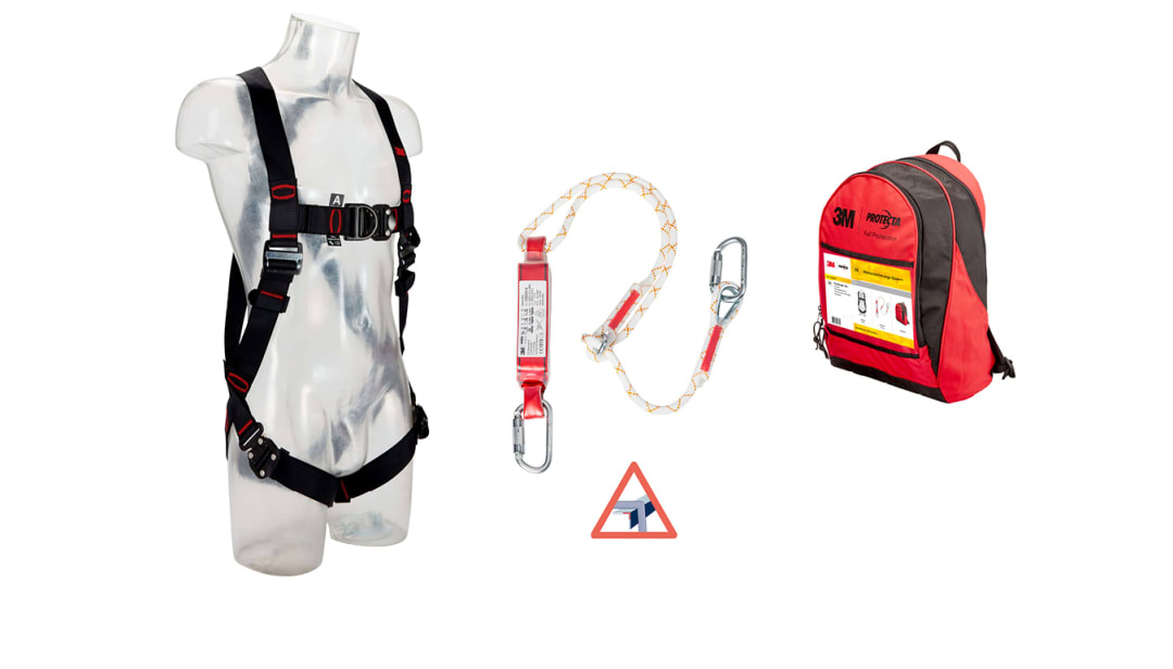 3M™ Protecta® Düşüş Koruması Hava Kaldırma Seti, Emniyet Kemeri, 1,8 m Lanyard, Sırt Çantası, 1150509
