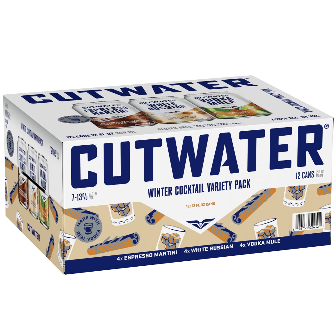 Cutwater Winter Cocktail Variety Pack 12 pack, 12 fl oz Cans