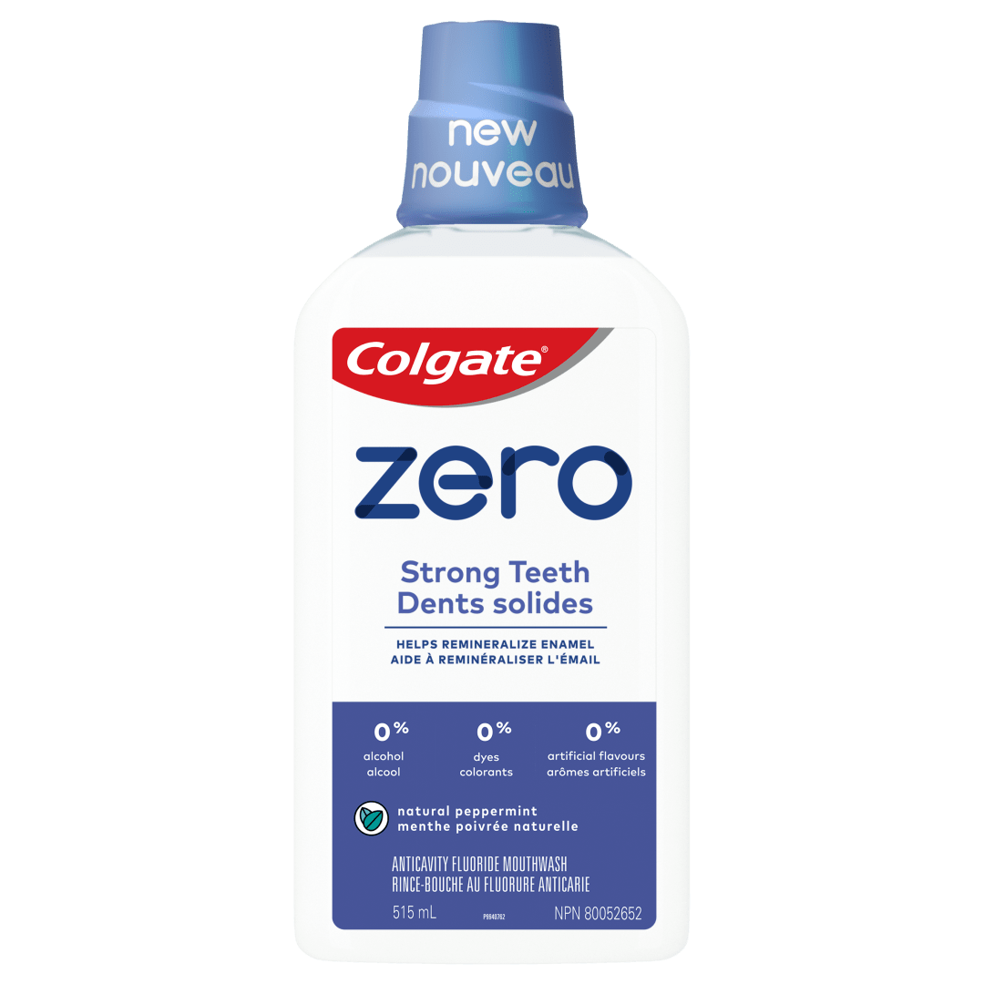 Colgate Zero Mouthwash Strong Teeth, Natural Peppermint - 515 mL