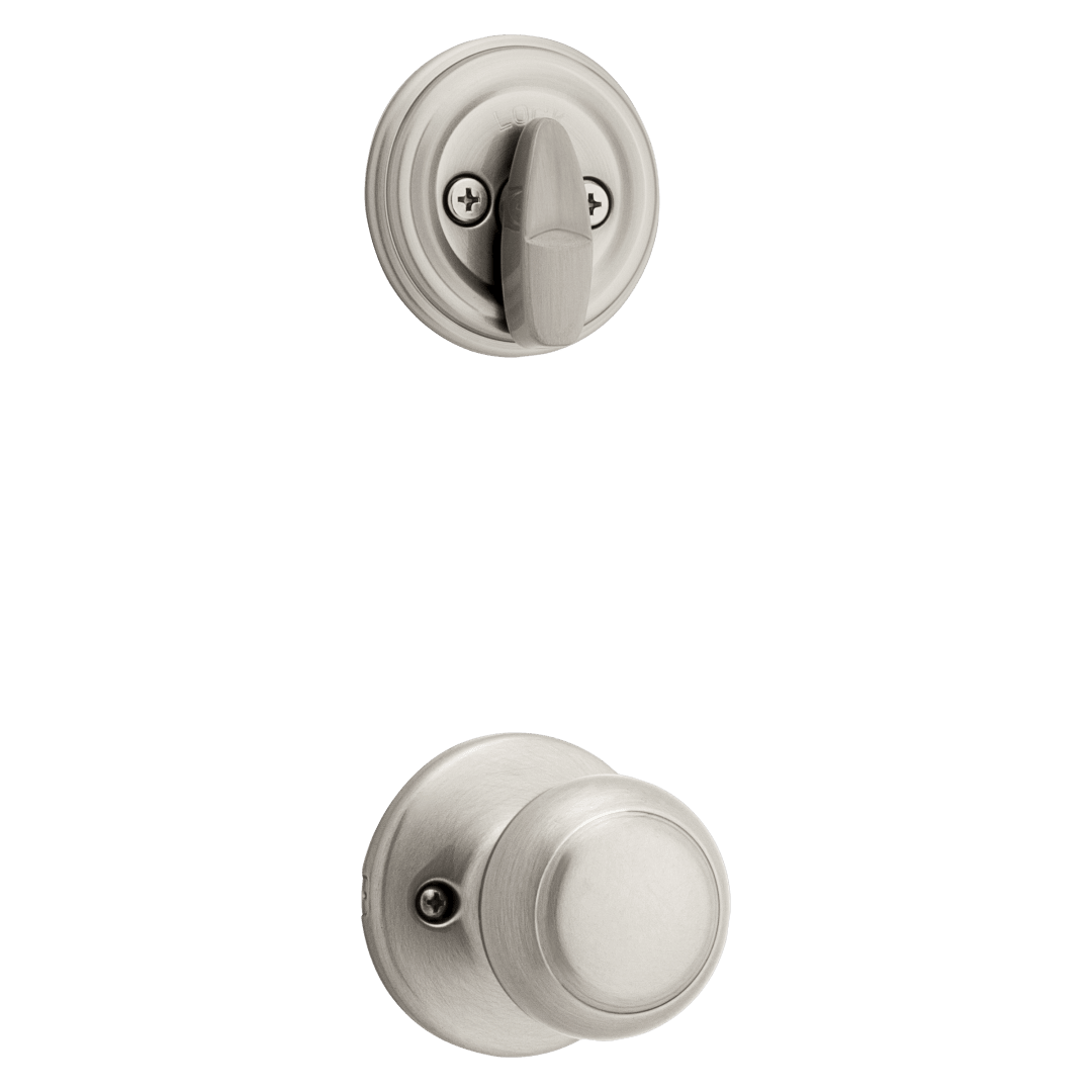 966 Single Cylinder Interior Pack w/ Cove Knob for Signature Series Handlesets in Satin Nickel