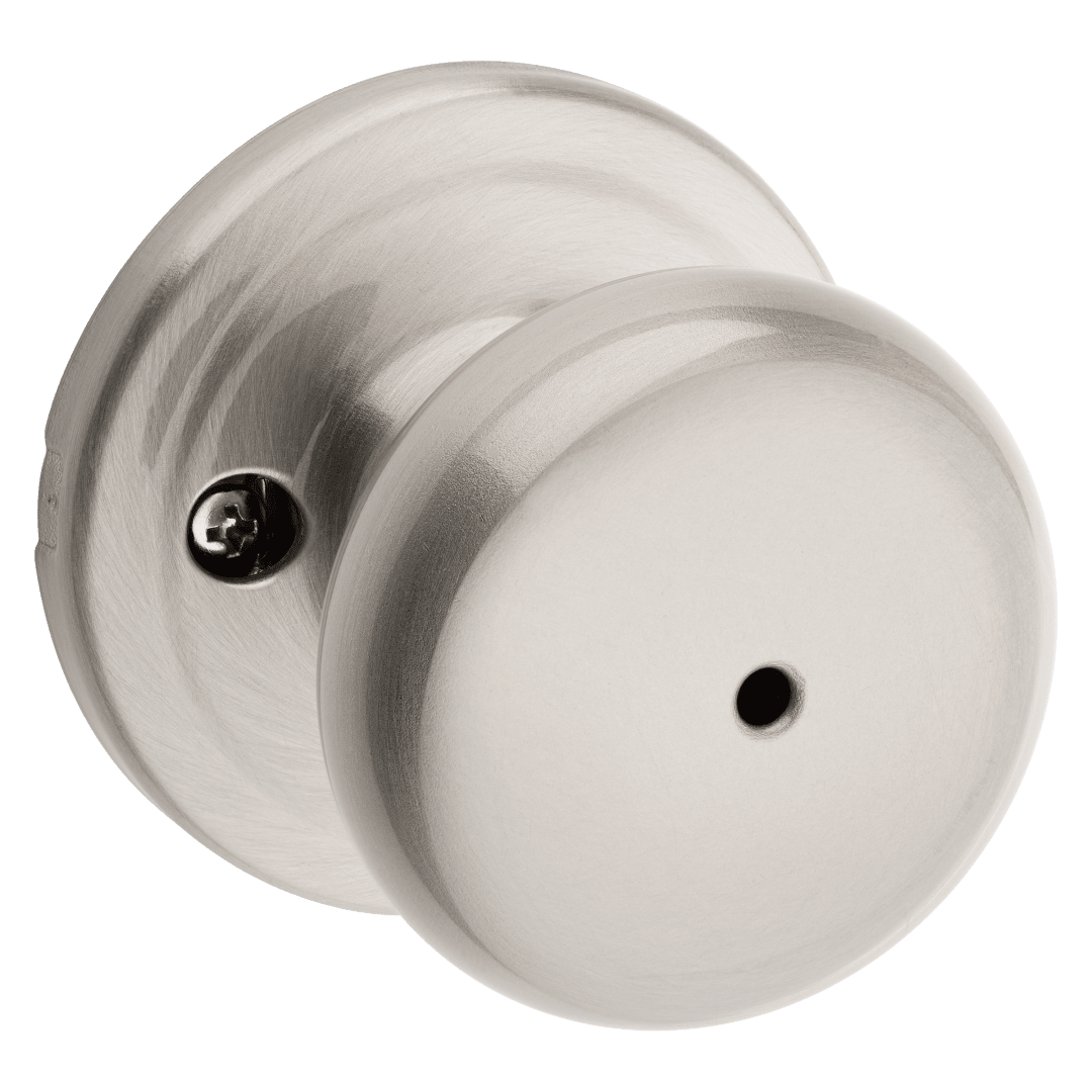 Juno Bed/Bath Doorknob in Satin Nickel with Microban Protection