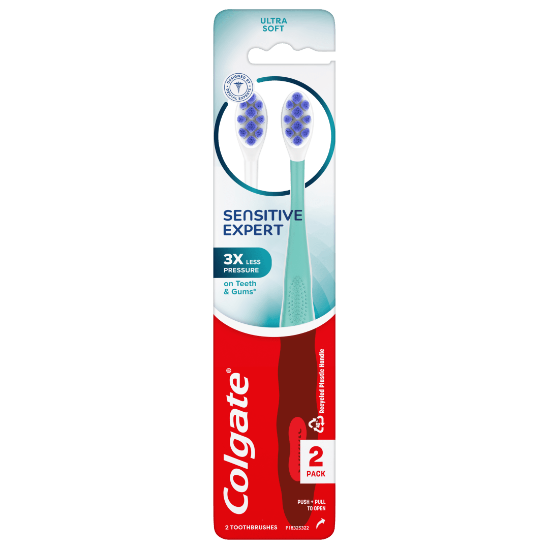 Colgate Sensitive Expert Ultra Soft Sensitive Toothbrush, 2 Pack
