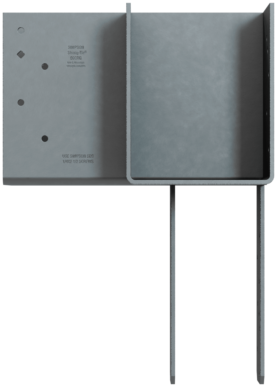 Simpson Strong-Tie ECCLRQ666SDS ECCLRQ L-Shape End Column Cap for 6x Beams, 6x Post w/ SDS Screws, Skewed Right