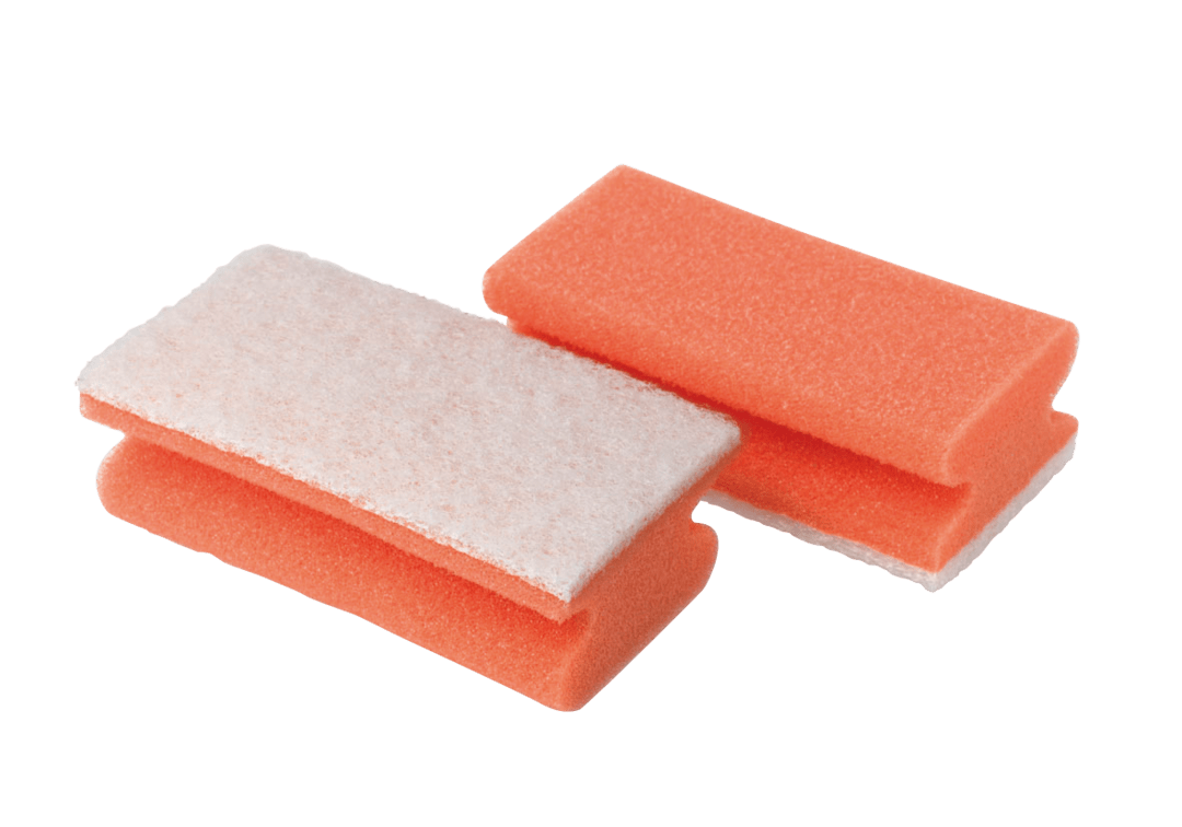 3M™ Scotch-Brite™ Schwamm 106, Rot / Weiß, 70 mm x 130 mm, 10 x 10 Stück / Karton