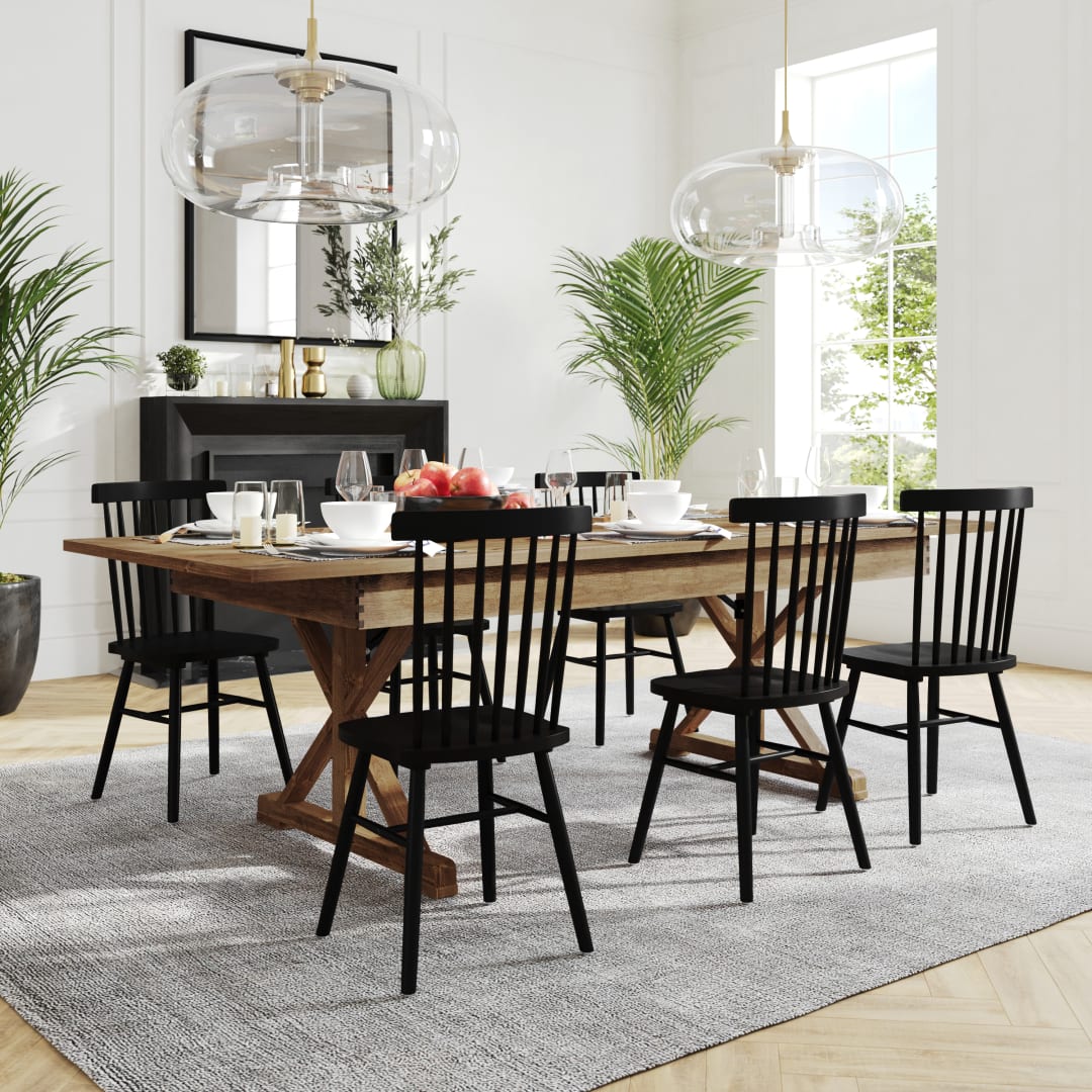 HERCULES 8' x 40" Rectangular Antique Rustic Solid Pine Folding Farm Table with X Legs