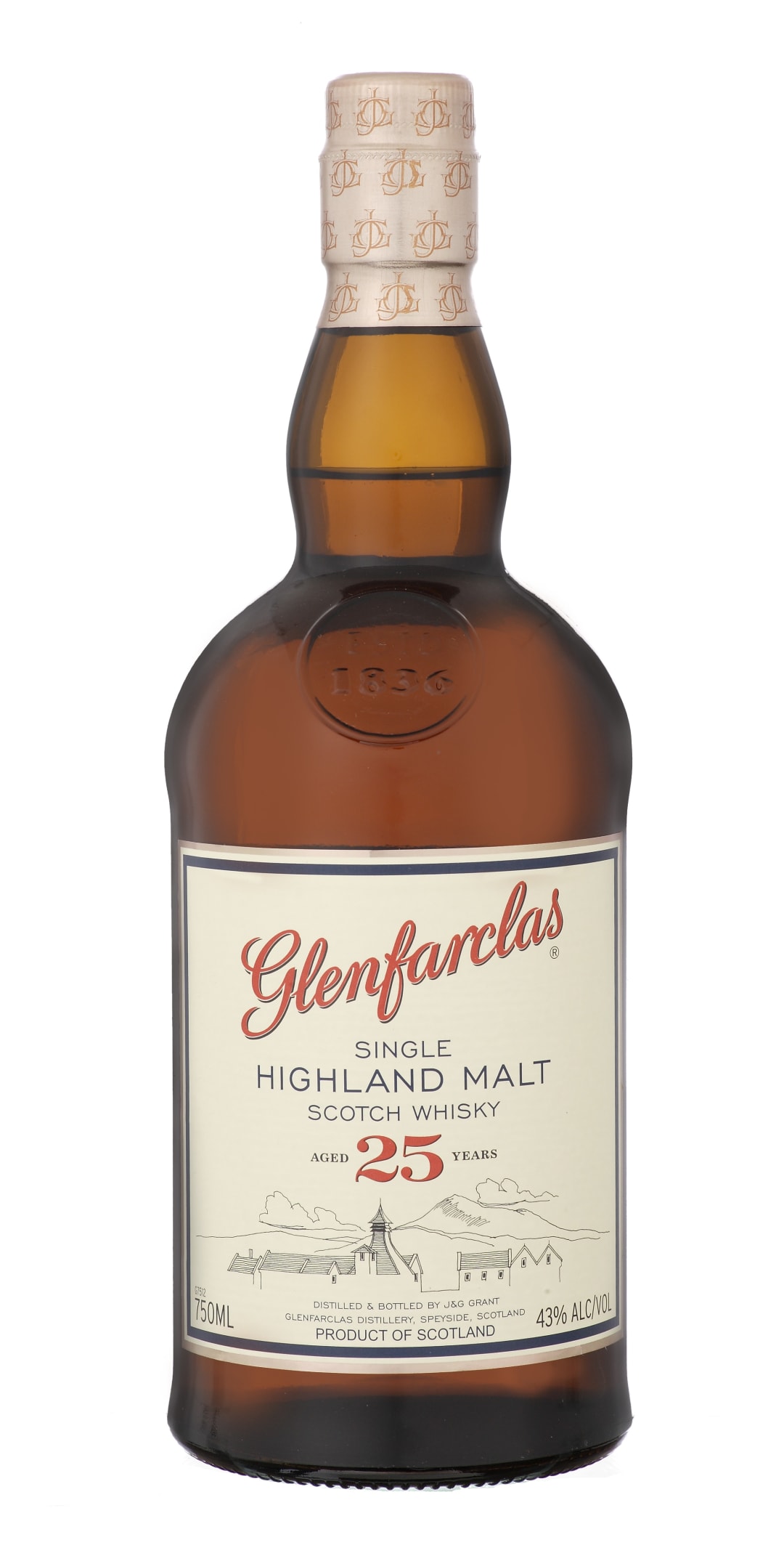 Glenfarclas 25 Years Aged Single Highland Malt Scotch Whisky 750ml 86 Proof
