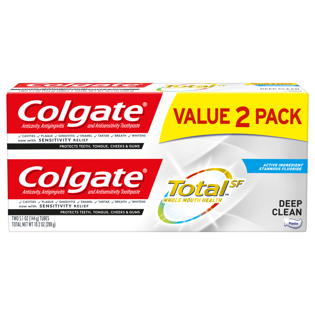 Colgate Total Toothpaste, Deep Clean, 5.1 ounce, 2 Count