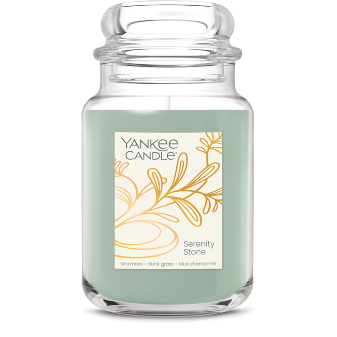 Yankee Candle Serenity Stone, 22 oz Original Large Jar Candle with up to 150 Hour Burn Time