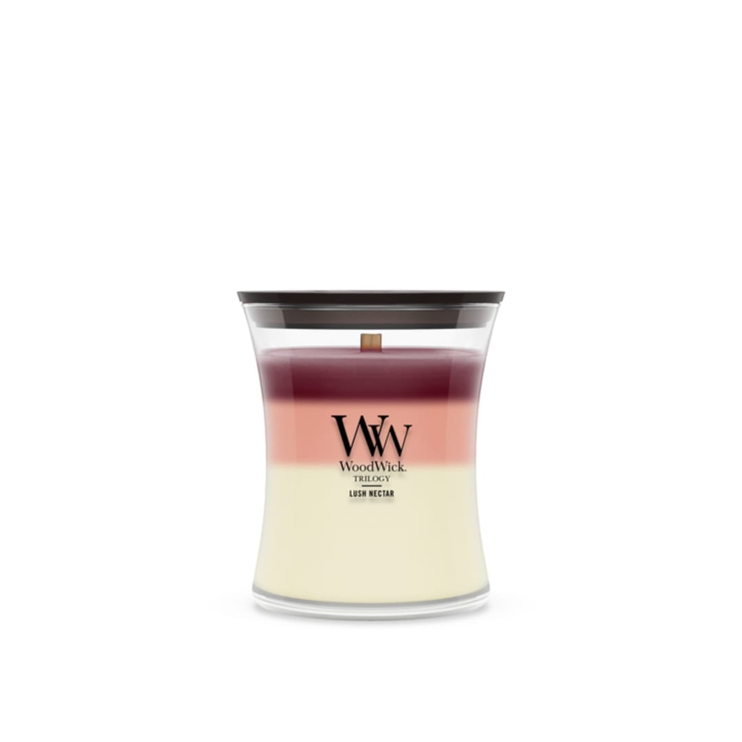 Woodwick Lush Nectar Trilogy Medium Hourglass Candle
