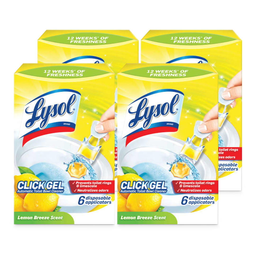 LYSOL® Automatic Toilet Bowl Cleaner - Click Gel Lemon Breeze 4/6 ct.