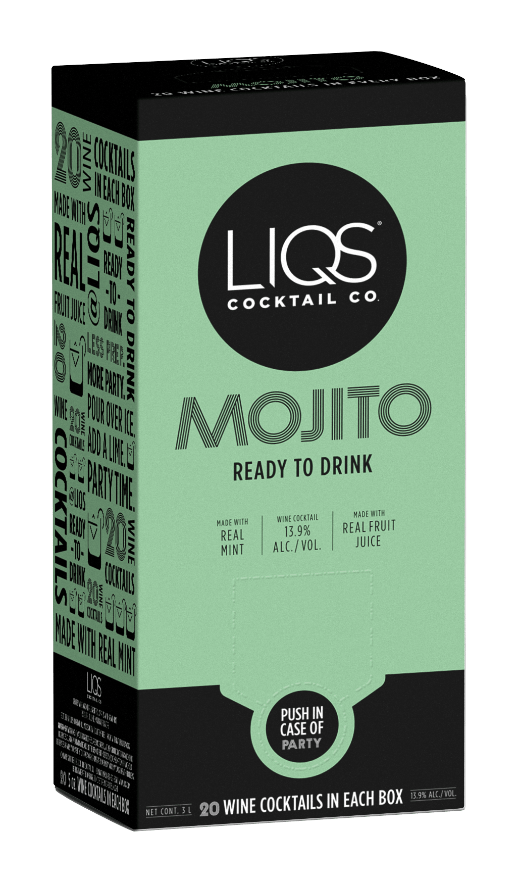 LIQS Mojito Ready to Drink Cocktail 3L Box