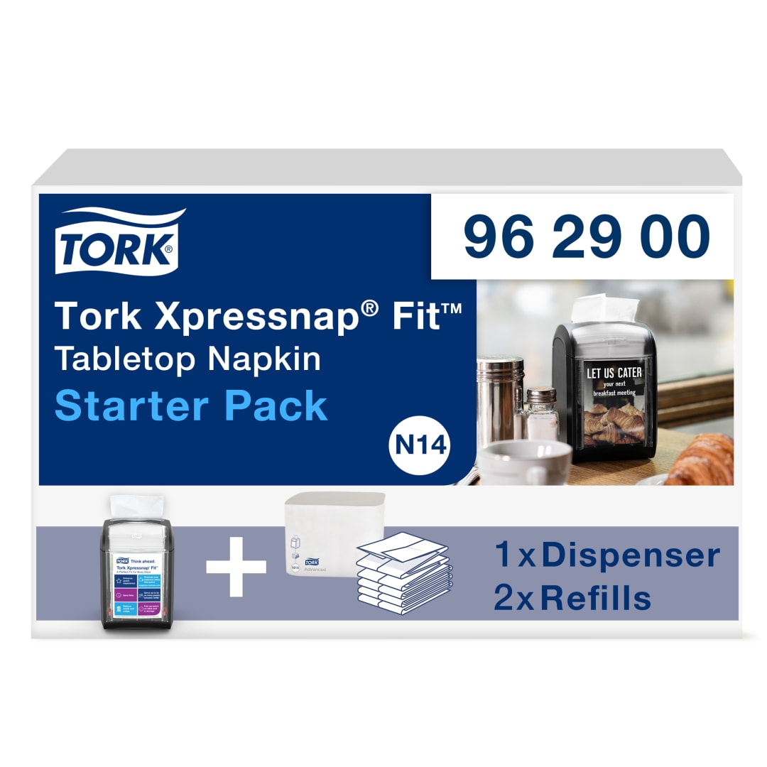 Tork Xpressnap Fit® Tabletop Napkin Dispenser Starter Pack 