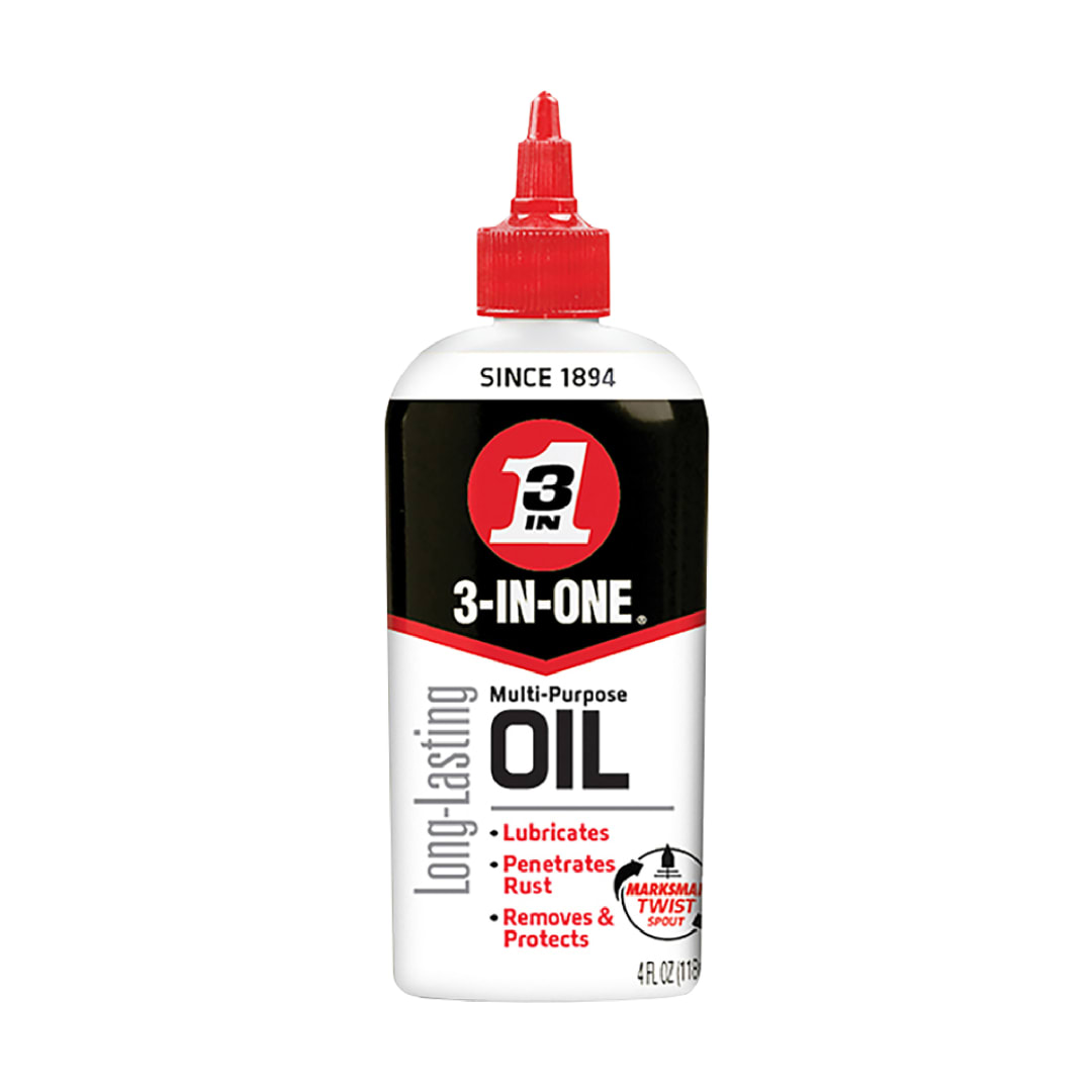 3-IN-ONE 4 fl oz Multi-Purpose Oil, Fast-Acting Lubricant for Hinges, Bolts & Moving Parts