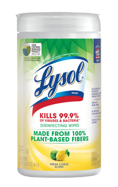 LYSOL® Biodegradable Disinfecting Wipes - Fresh Citrus 6/70 ct.