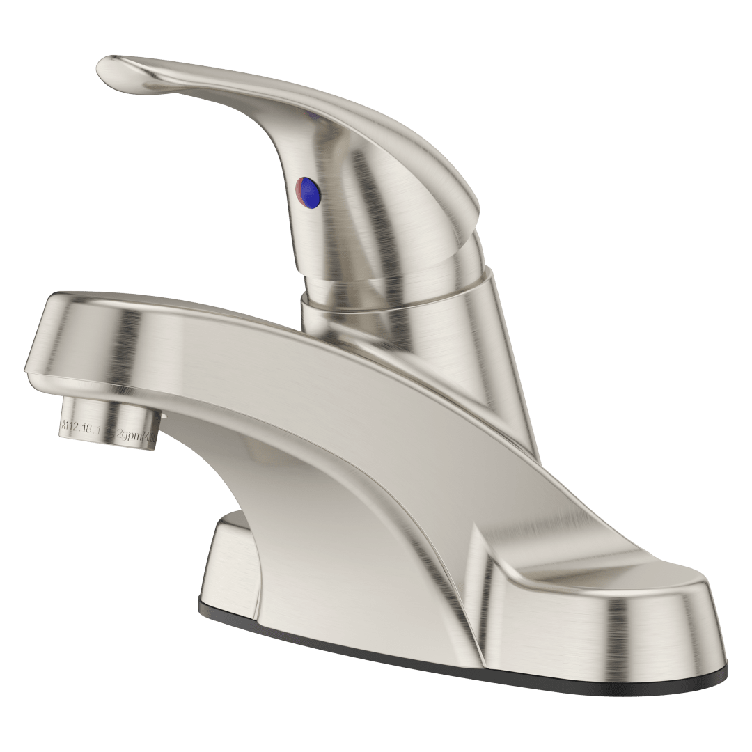 Pfirst Series Single Control 4" Centerset Bathroom Faucet in Brushed Nickel