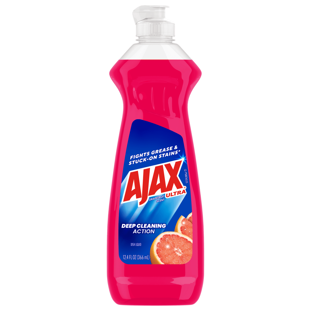 Ajax Ultra Liquid Dish Soap Grapefruit Scent, Deep Cleaning Action, 12.4 oz Bottle