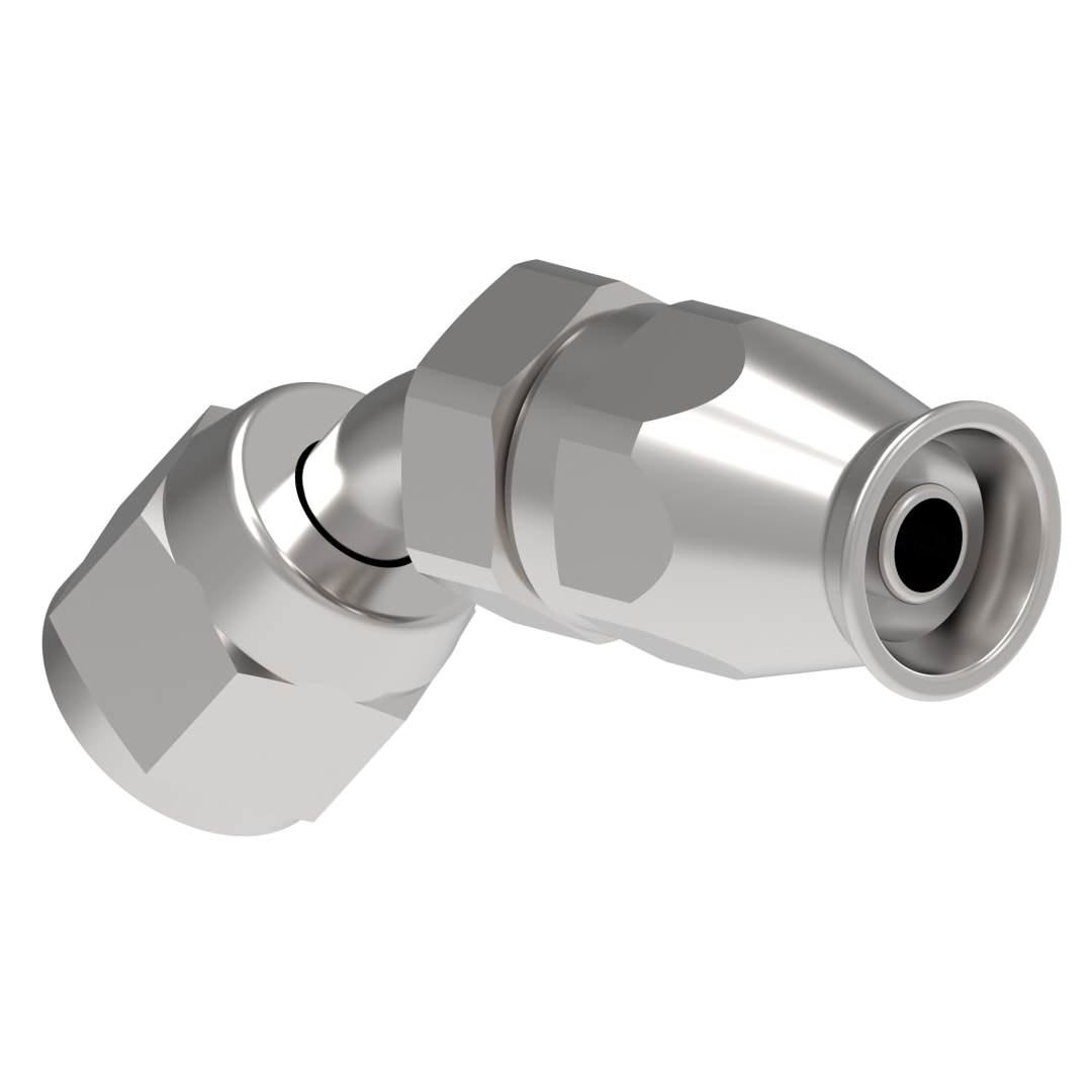 Aeroquip 5/8 Female JIC Swivel 45deg X 5/8 Teflon Hose