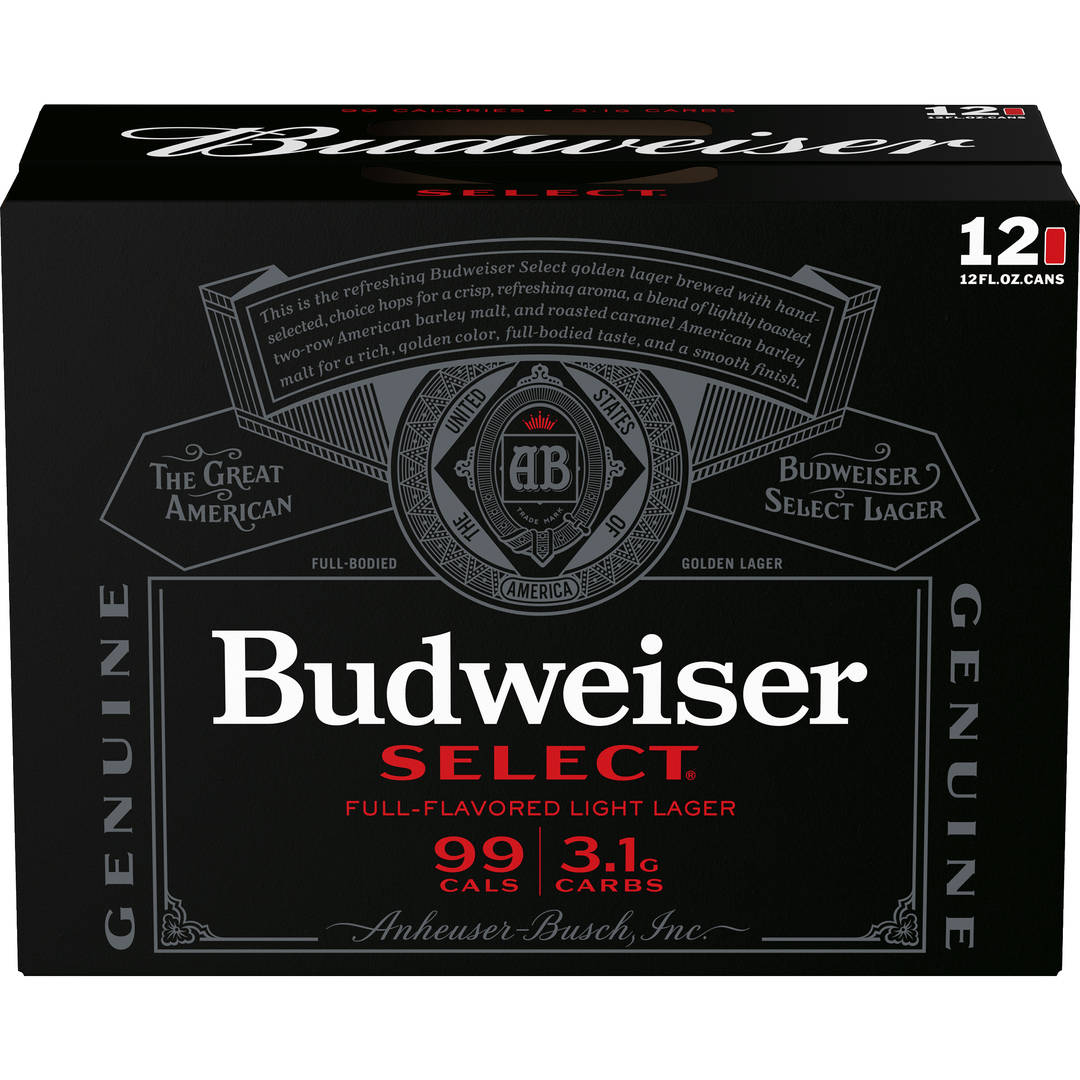 Budweiser Select Light Beer, 12 Pack 12 fl. oz. Cans, 4.3% ABV