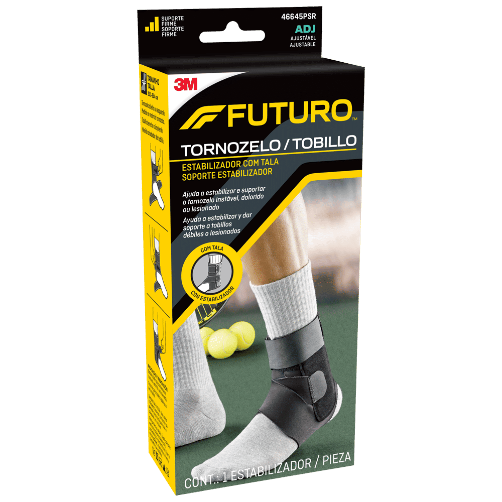 Tornozeleira com Tala 3M FUTURO Bilateral, Tamanho Ajustável
