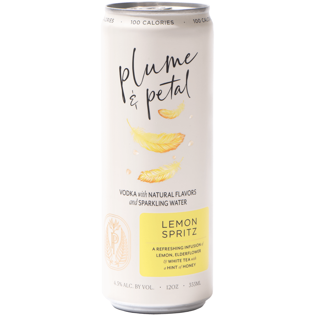Plume & Petal Ready To Drink Lemon Spritz Vodka Infused With Natural Flavors, Gluten Free 4.5% 355mL