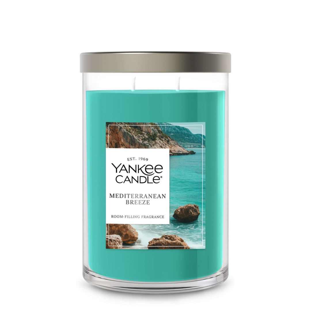 Yankee Candle Mediterranean Breeze, 20 oz Large Tumbler Candle with up to 80 Hour Burn Time
