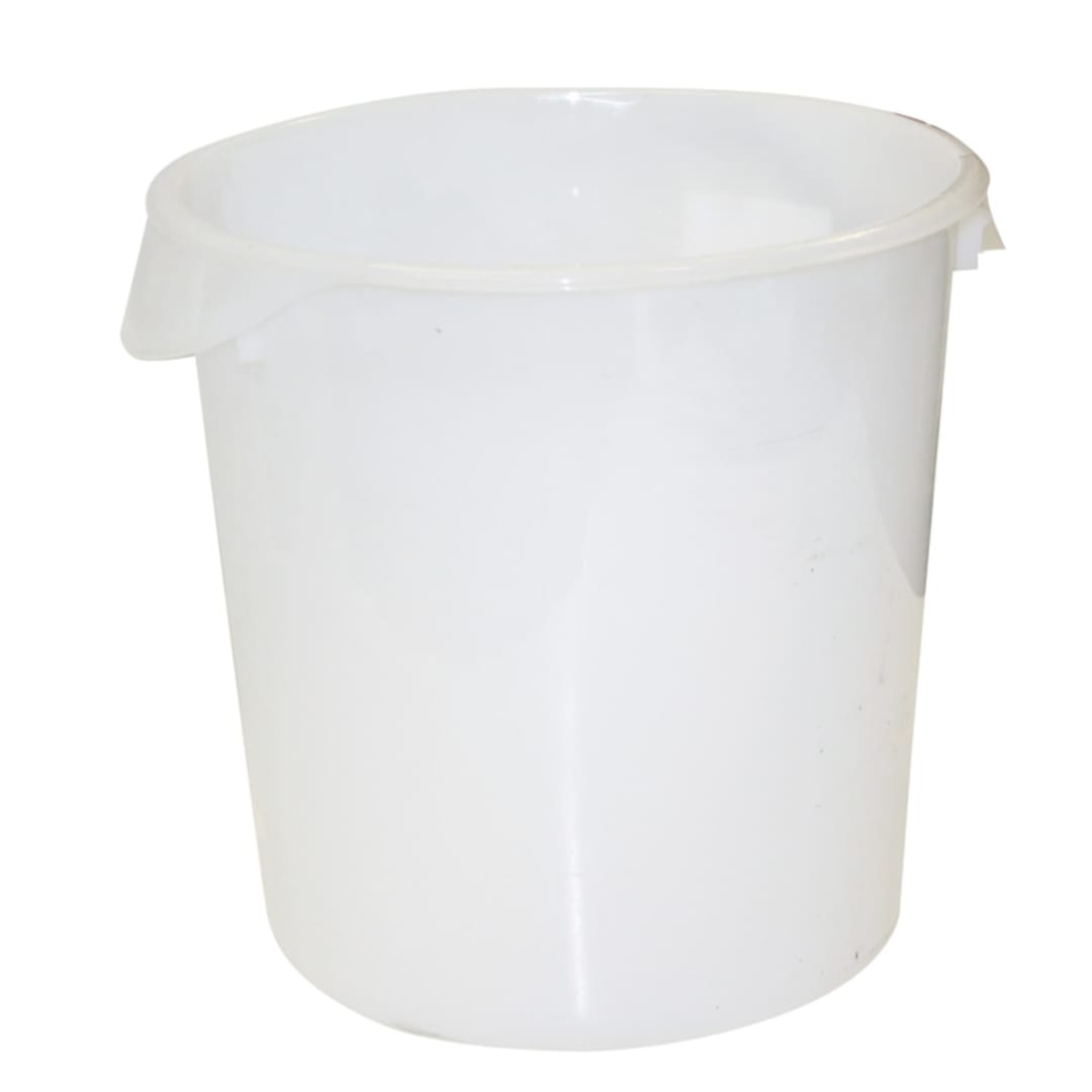 Round Storage Container with Bail 22 QT White