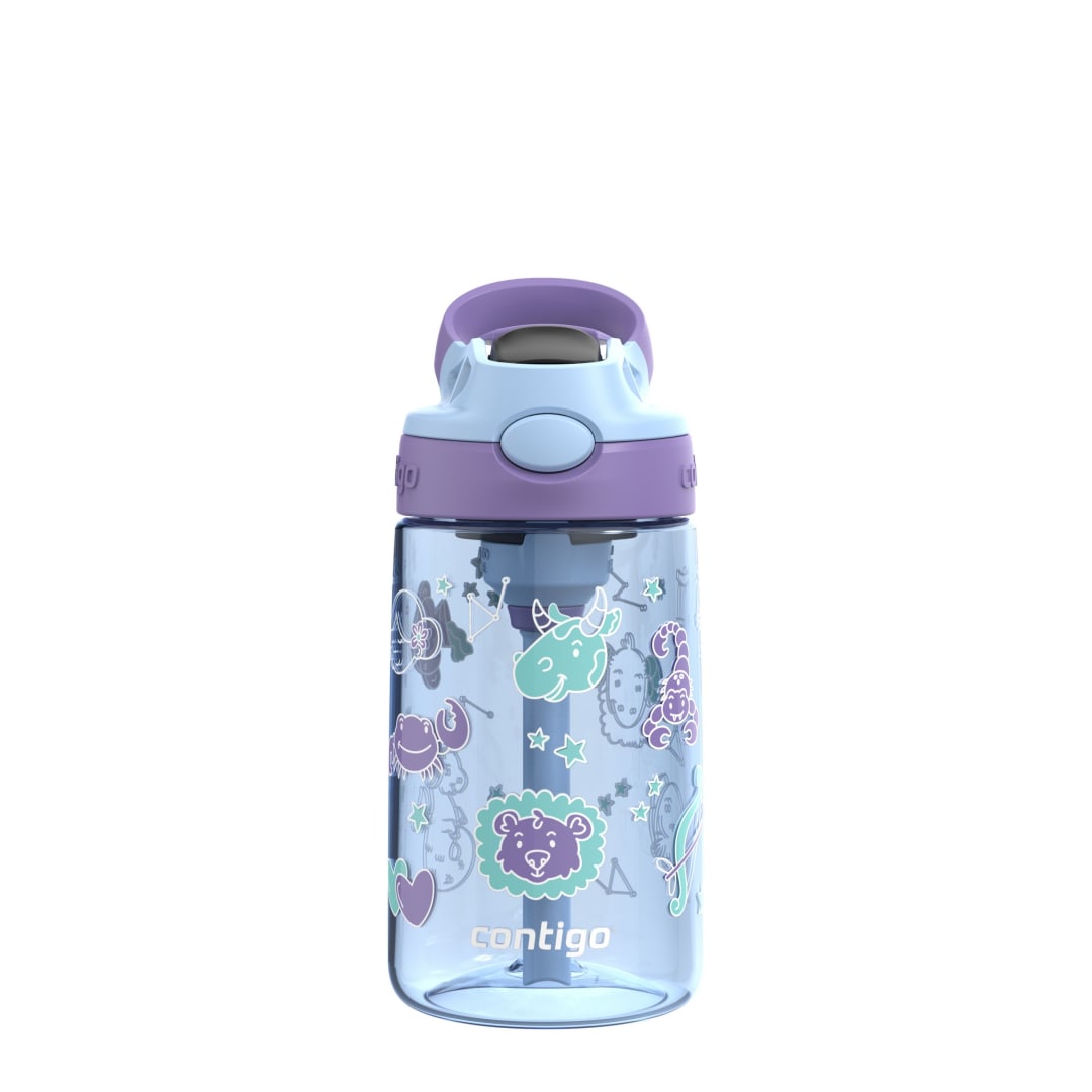 Contigo® Aubrey Leak-Proof Spill-Proof Water Bottle, Periwinkle Amethyst Zodiac, 14 oz