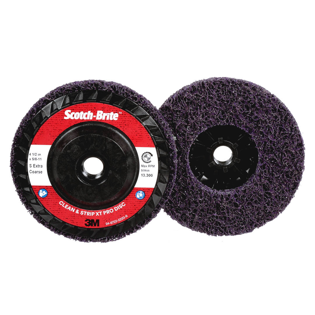 Disco Scotch-Brite™ Clean and Strip XT Pro, XO-DC, SiC Grosso, Roxo, 115 mm x 22 mm