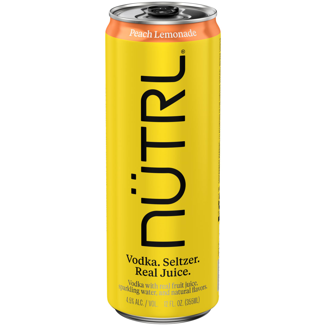 Nutrl Peach Lemonade Vodka Seltzer 12 fl oz Can