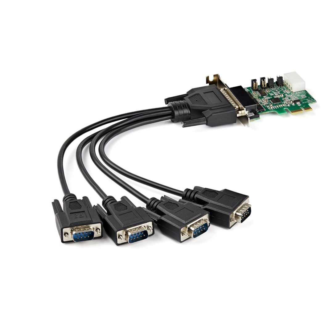 4 Port Low Profile PCI Express RS232 Serial Adapter Card 169