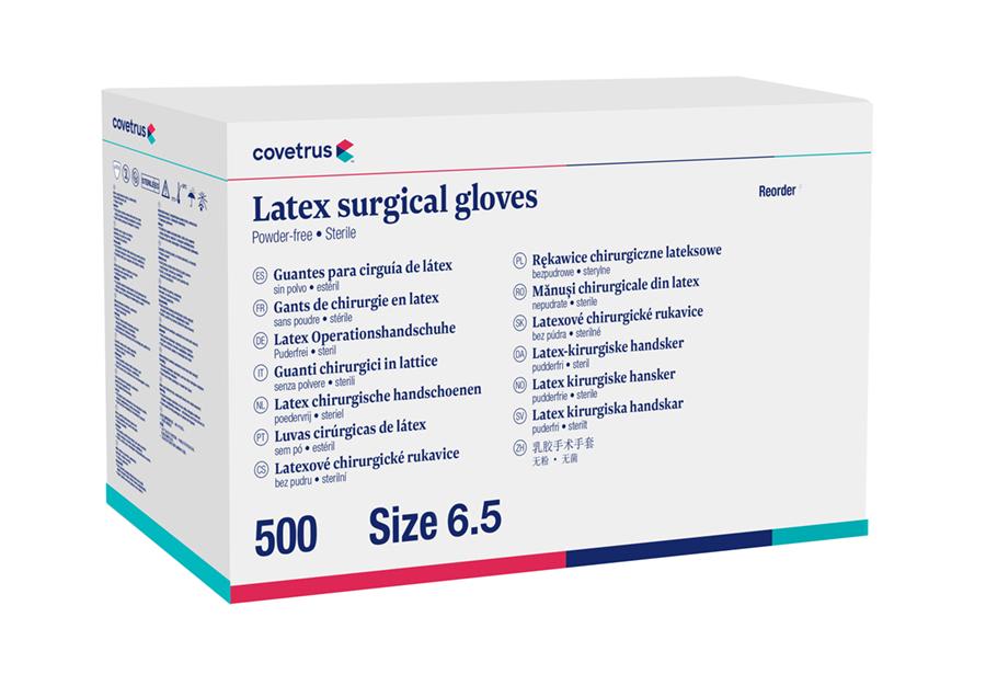 Covetrus Powder-Free Latex Surgical Glove, White, Size 6.5, Sterile