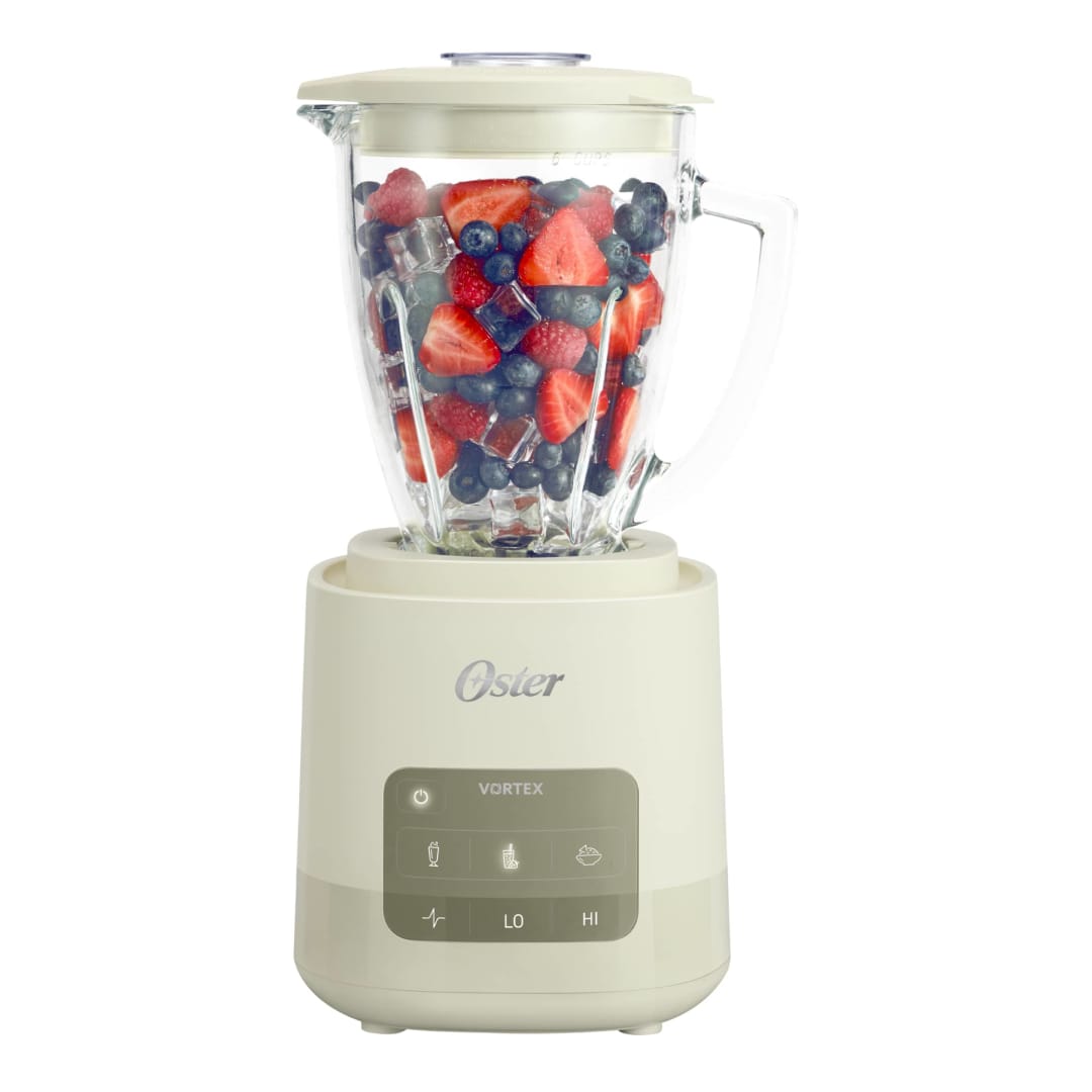 Oster 800-Watt Vortex Blender, Oatmilk, Shatter-Resistant Glass Jar Blender with iBlend Automatic Programs, Reversible Technology, Stainless Steel Blade