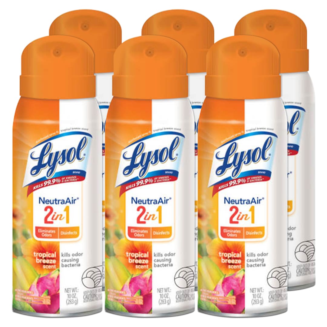 LYSOL® Disinfectant Spray - NeutraAir™ 2in1 Tropical Breeze Scent 6/10 oz.