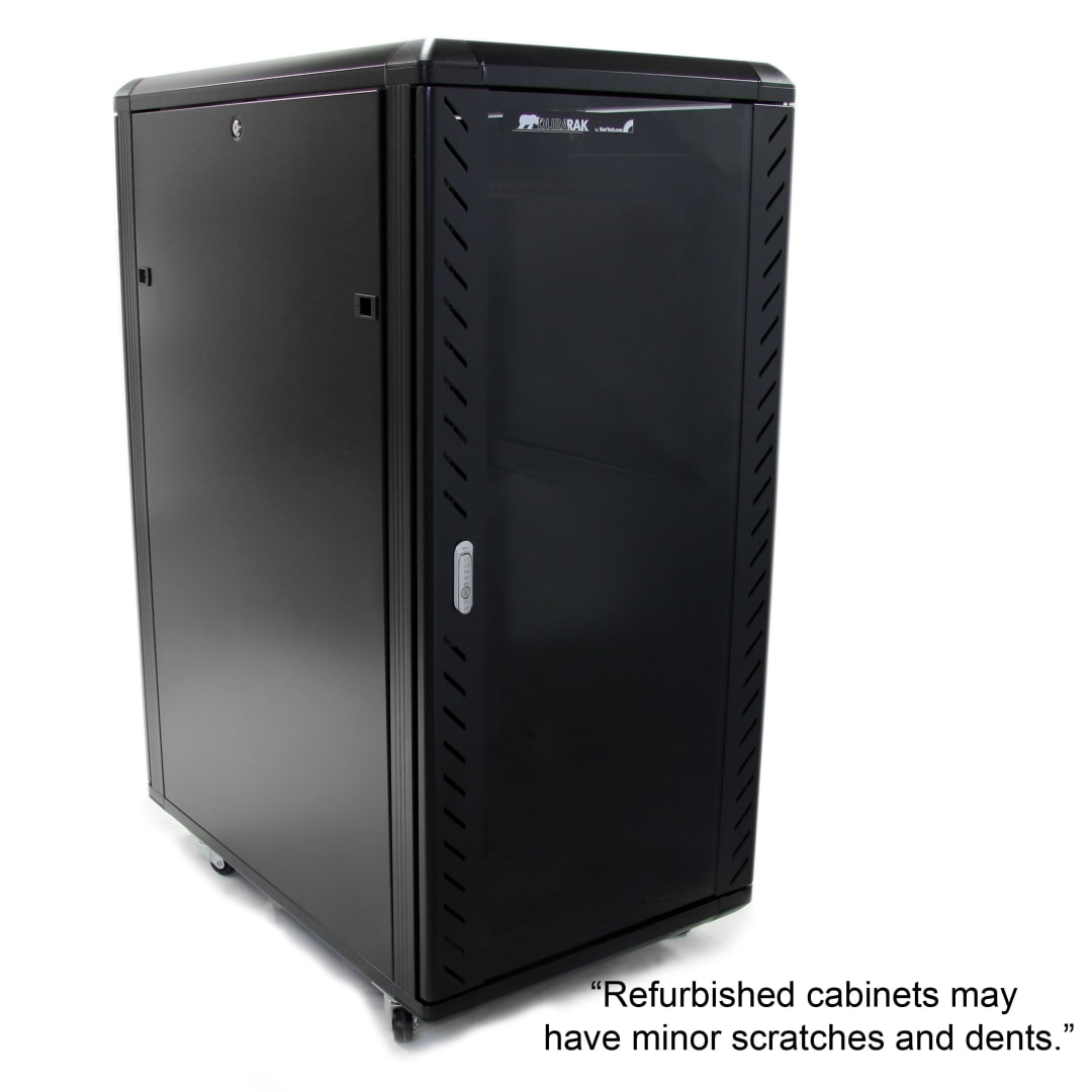 Refurbished 25U 36in Rack Cabinet with Mesh Door flat pack