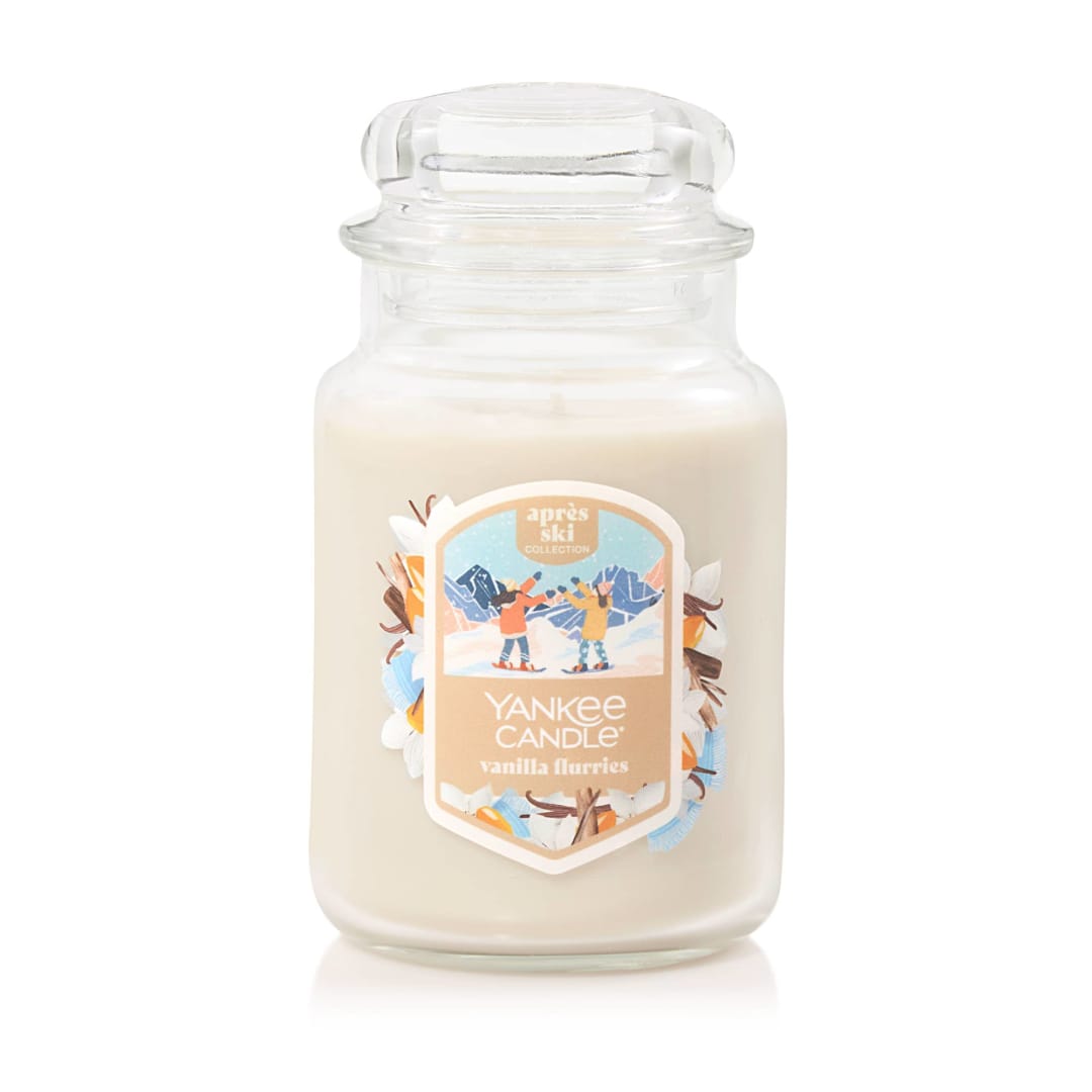 Yankee Candle Vanilla Flurries Original Large Jar Scented Candles, 22 oz