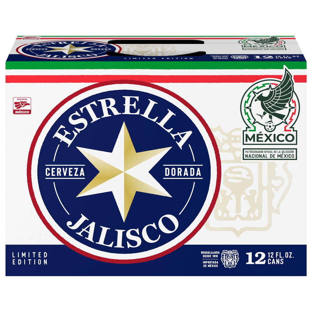 Estrella Jalisco Cerveza MNT 2026 PROMO 12x12 oz Can Pack CARRIER - IMPORT from Mexico