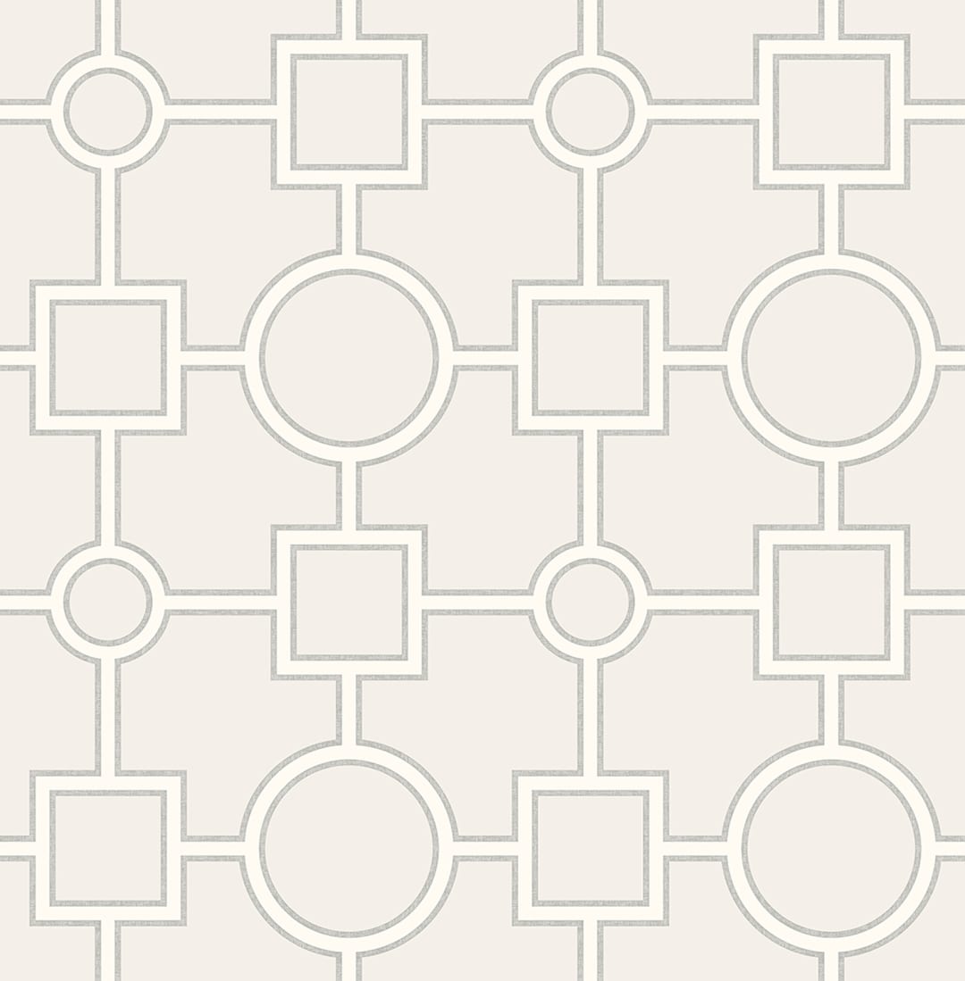 Matrix Light Grey Geometric Wallpaper