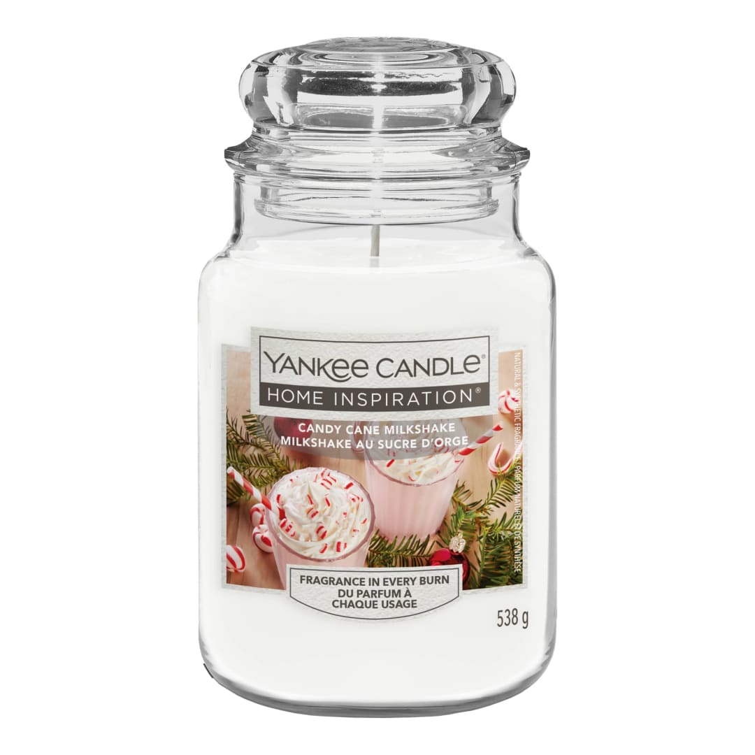 Yankee Candle® Home Inspiration Scented Candle | Candy Cane Milkshake Large Jar Candle | Long Burning Candles: Up to 125 Hours | Perfect Gifts for Women