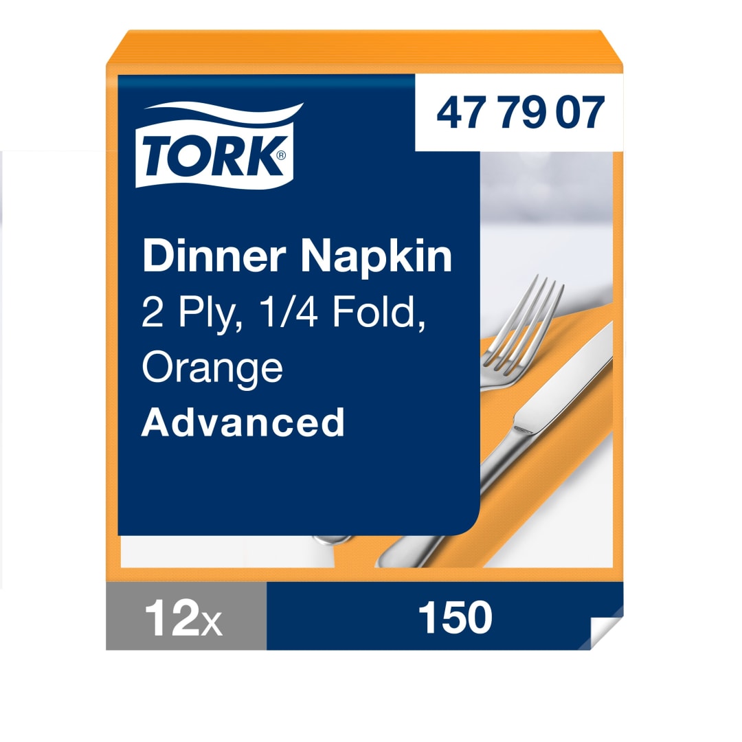 Tork Orange Dinner Napkin
