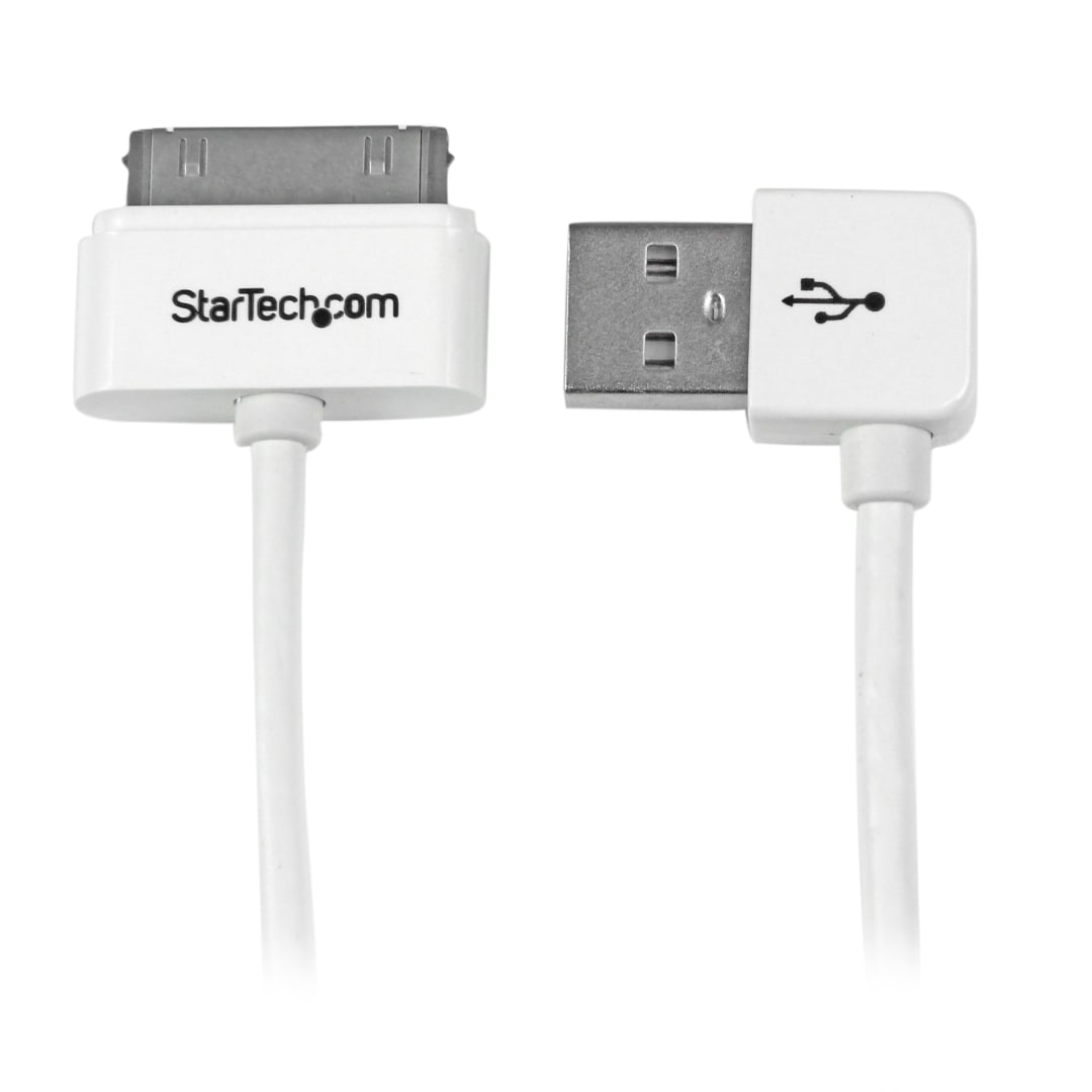 1m 3ft Apple 30-pin Dock to Right Angle USB Cable